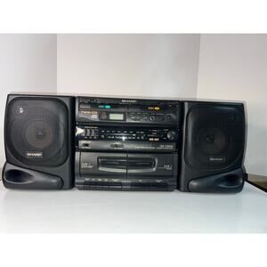 Sharp GX-CH150 AM/FM CD Player Cassette Player Recorder NO/REMOTE